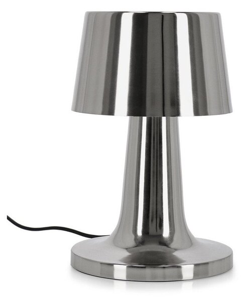 Метална LED настолна лампа в сребрист цвят с метален абажур (височина 51 cm) Turner – Bizzotto