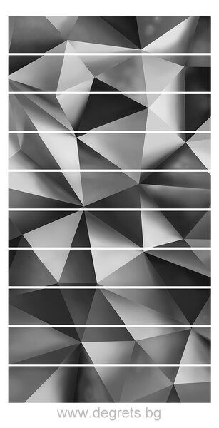 Стикер за стълби Абстракция сребро 3D 10x18x100см