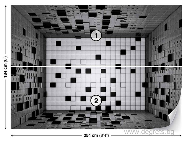 Фототапет Абстракция квадрати 3D
