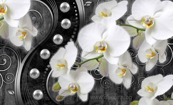 Фототапет Абстракция орхидеи 6 3D L