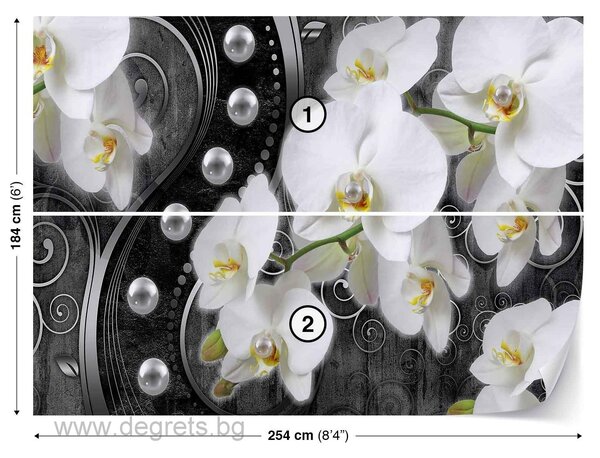 Фототапет Абстракция орхидеи 6 3D L