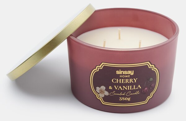 Sinsay - Ароматна свещ Cherry & Vanilla - бледомораво
