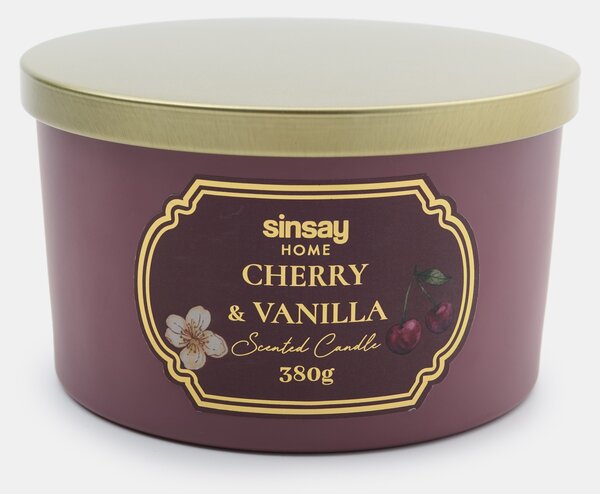 Sinsay - Ароматна свещ Cherry & Vanilla - бледомораво