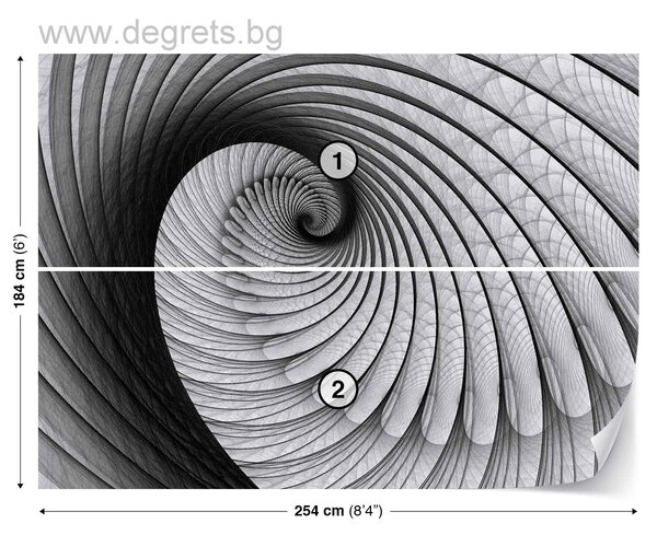 Фототапет Илюзия 3D Въртене