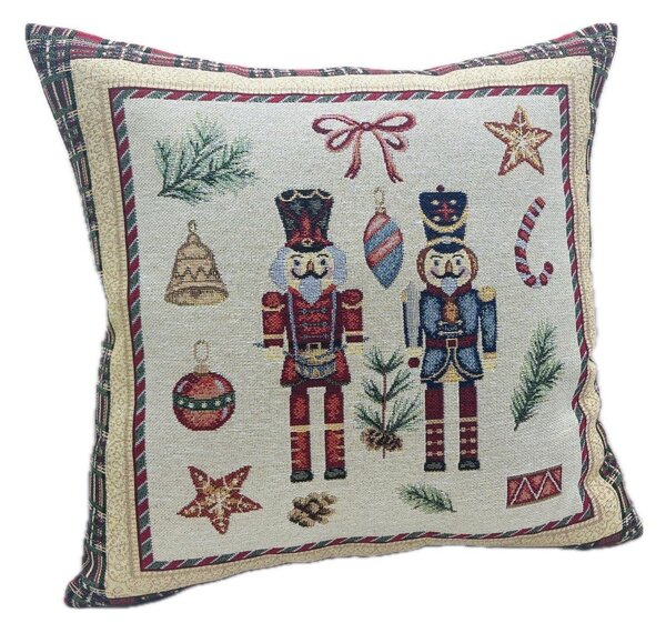 Калъфка за възглавница с коледен мотив 45x45 cm Toy Soldier – Bizzotto