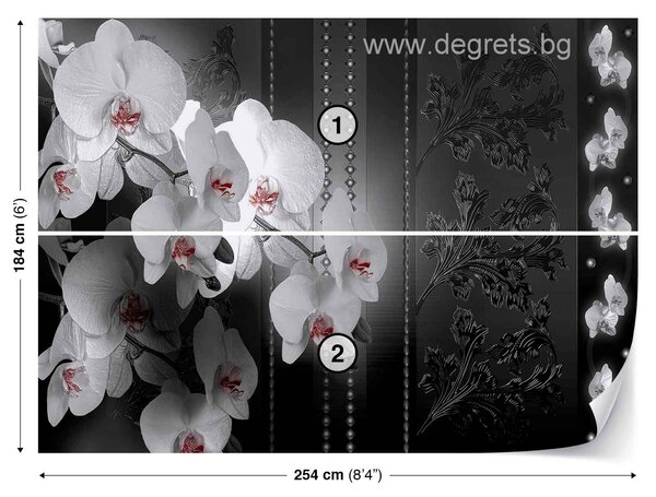 Фототапет Орхидеи 3D Абстракция