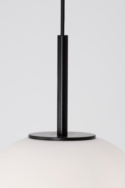 Бяло/черно стъклено висящо осветително тяло ø 27 cm Lato – Nova Luce