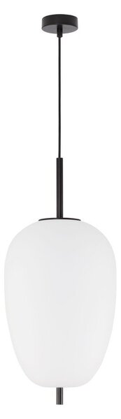 Бяло/черно стъклено висящо осветително тяло ø 27 cm Lato – Nova Luce