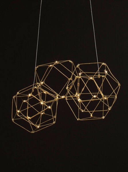 Алуминиево LED висящо осветително тяло в златист цвят Nebula – Nova Luce