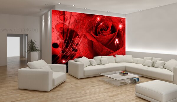 Фототапет Роза 3D абстракция