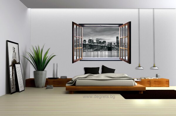 Фототапет флис Бруклин 3D прозорец