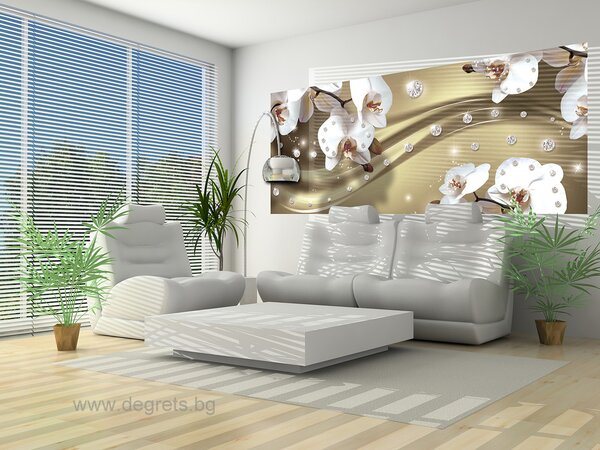 Фототапет флис Абстракция Орхидеи 5 3D S
