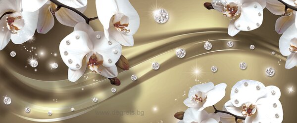 Фототапет флис Абстракция Орхидеи 5 3D S