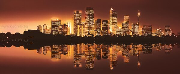 Фототапет флис Мегаполис сепия