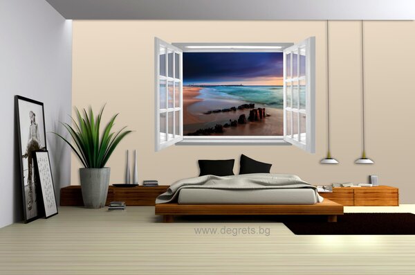 Фототапет флис Изгрев 3D прозорец