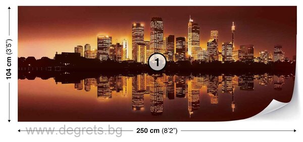Фототапет флис Мегаполис сепия