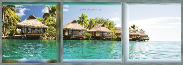 Фототапет флис Кариби 3D панорама 3XL