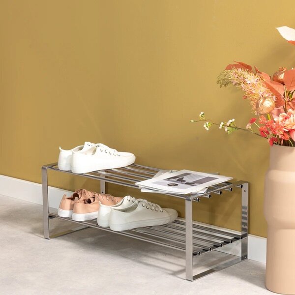 Метална стойка за обувки в сребрист цвят 70x29x27 cm Rex – Spinder Design