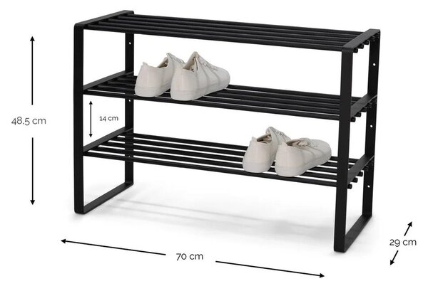 Кафяво-сива метална стойка за обувки 70x48,5x29 cm Rex – Spinder Design
