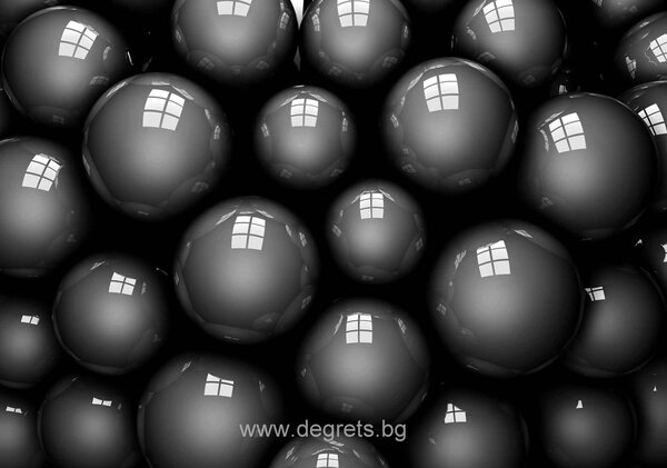 Фототапет Черни топки 3D