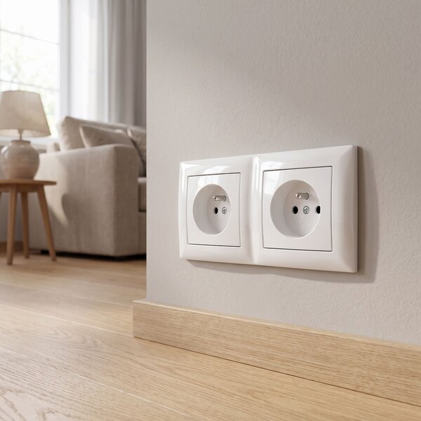Двойна рамка за контакти OSTE JNH014-2F White