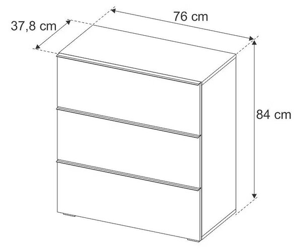 Шкаф Orsa 03A - 76 x 84 x 38 cm