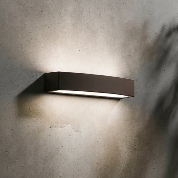 IDEAL LUX Ideal Lux външна лампа Andromeda, кафе, ширина 45 cm E27, Затъмняване, Кафяв / ръждив, Баня, Алуминий, Модерен, Стенна розетка отдолу