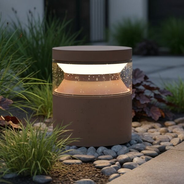 IDEAL LUX Ideal Lux LED лампа за цокъл Boeing, кафеникаво кафяво, височина 15 cm, Кафяв / ръждив, Метал
