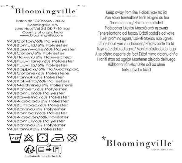 Червено/бежово одеяло със смес от памук 130x160 cm Cang – Bloomingville