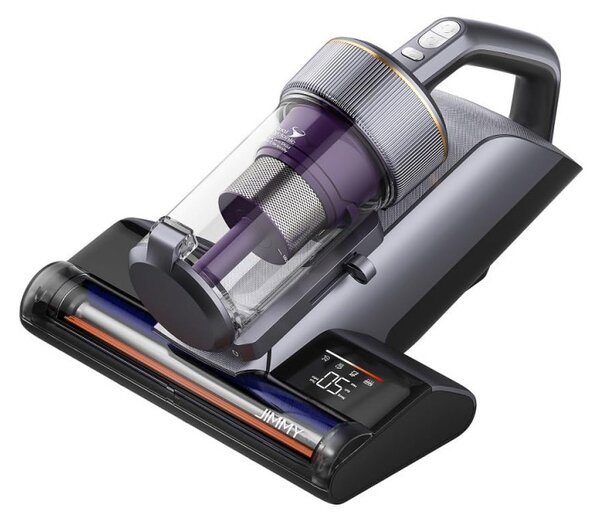 Прахосмукачка против акари Jimmy BX8 Pro, 600W, 0.5 л, 17 kPa, Pro-Brushroll, Стерилизация чрез нагряване 65C, Ултразвук, UV, Отрицателни йони, 6 степенна филтрация, Сив/Лилав