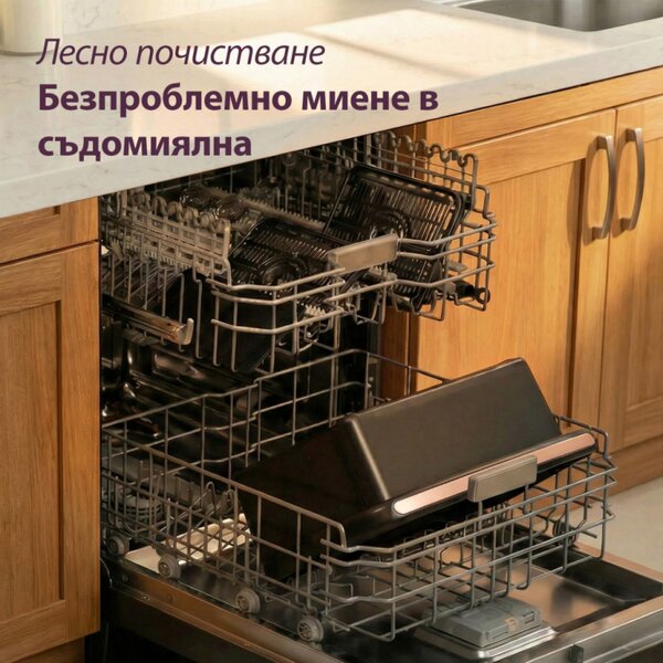 Фритюрник с горещ въздух Cosori Dual Blaze TwinFry Compact CAF-TF801, 2700W, 8.6 л, 35-240°C, 5 програми, Керамично покритие, Синхронизация, Черен/розово злато