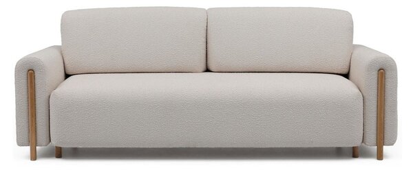 Сиво-бежов разтегателен диван с място за съхранение от букле 244 cm Arcadova – ELTAP