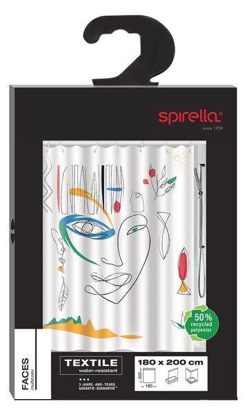 Завеса за душ 180x200 cm Faces – Spirella
