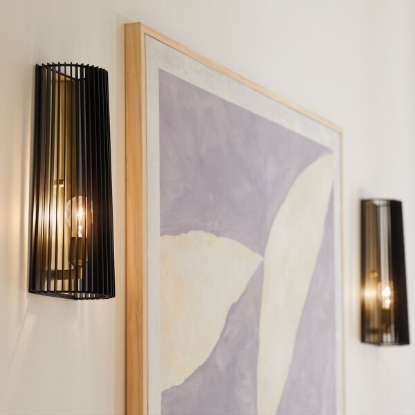 Quintiesse QN-LINARA1-BK - Стенно осветително тяло LINARA 1xE27/60W/230V черно/златисто