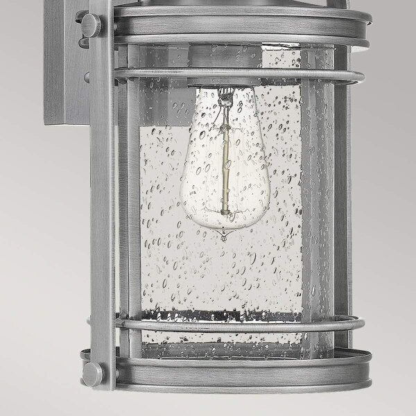 Quintiesse QN-BOOKER-M-IA - Външна стенна лампа BOOKER M 1xE27/60W/230V IP44 матов хром