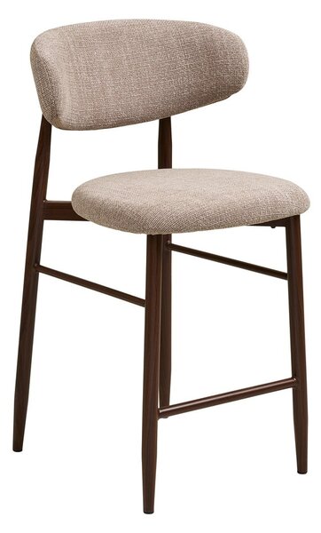 Бежов/тъмнокафяв тапициран бар стол (височина на седалката 65 cm) Levanto – House Nordic