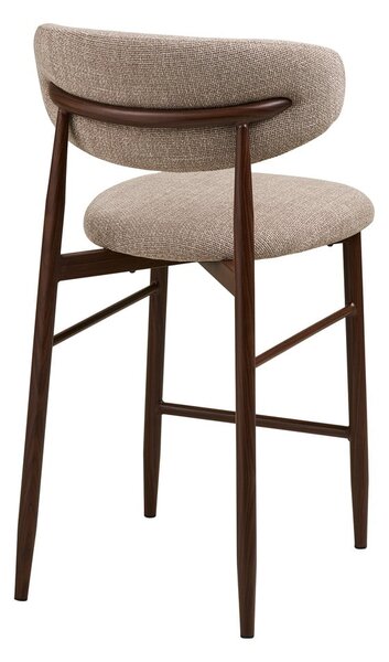 Бежов/тъмнокафяв тапициран бар стол (височина на седалката 65 cm) Levanto – House Nordic