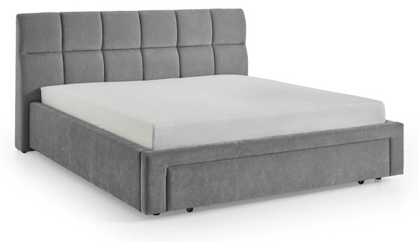 Сиво двойно легло тапицирано без ламелно дъно 180x200 cm Canyon – Meise Möbel