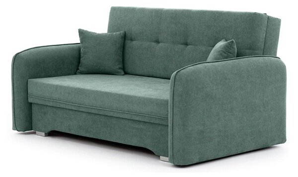 Зелен шенилов разтегателен диван с място за съхранение 155 cm Laine – ELTAP