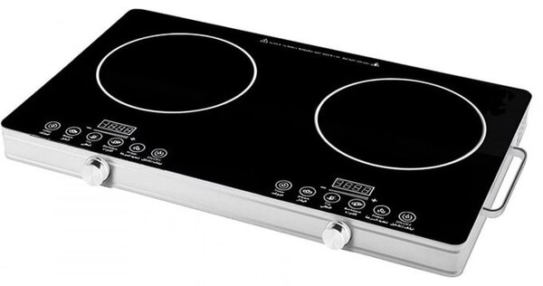 Инфрачервен котлон Elite EFP-1258T, 4400W (2x2200W), 2 зони, матово керамично стъкло, черен