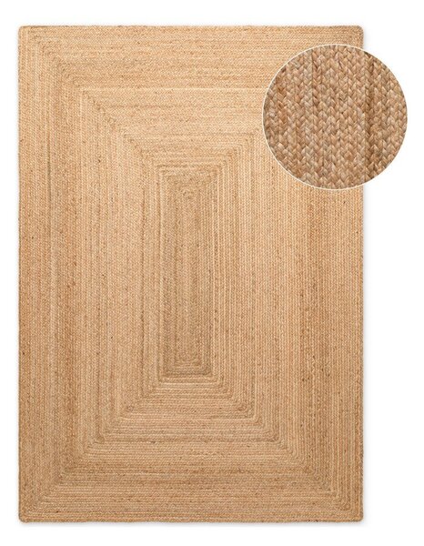 Двустранен/ръчно изработен ютен килим в естествен цвят 120x180 cm Juno – Hanse Home
