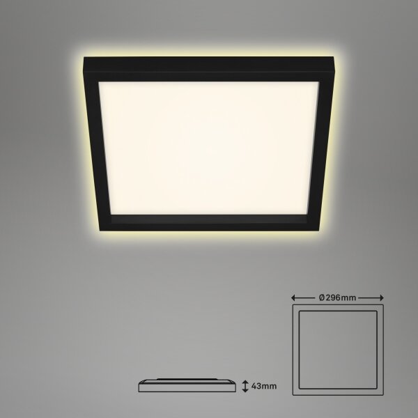 Briloner 7362-015 - LED Лампа CADRE LED/18W/230V 29,6x29,6 cм черна