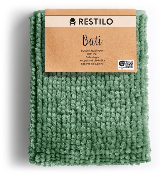 Зелен килим за баня 50x70 cm Bati – Restilo
