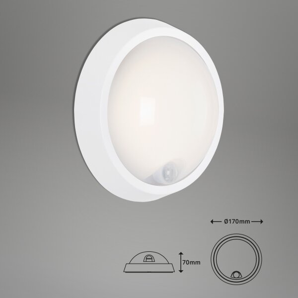 Briloner 3352-016 - LED Екстериорна лампа със сензор HELSINKI LED/12W/230V IP44