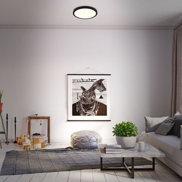 Briloner 3704-015- LED Димируем плафон RUNA LED/22W/230V черен + + д.у