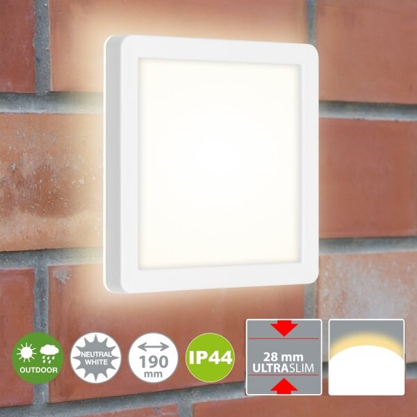 Briloner 3010-016 - LED Лампа LED/8W/230V 19x19 см бяла IP44