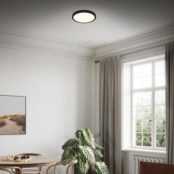 Briloner 3704-015- LED Димируем плафон RUNA LED/22W/230V черен + + д.у