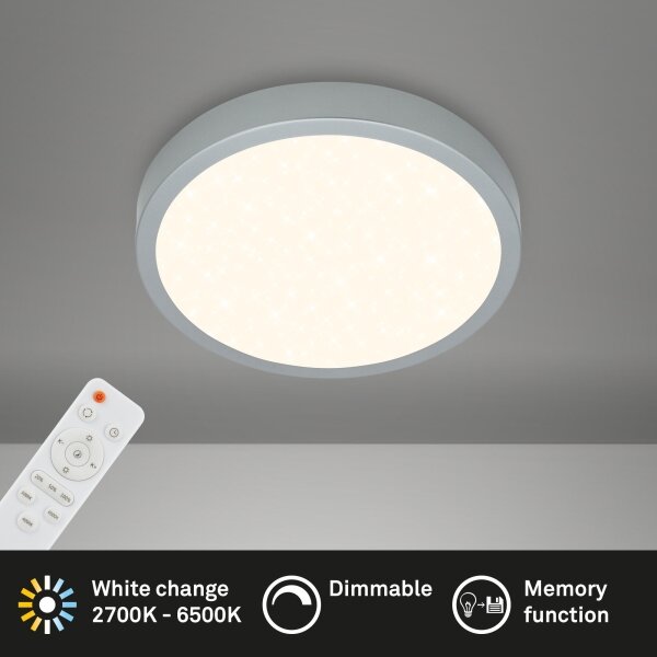 Briloner 3701-014 - LED Димируем плафон RUNA LED/18W/230V + д.у