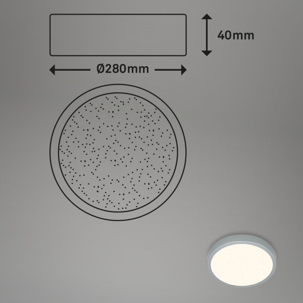 Briloner 3701-014 - LED Димируем плафон RUNA LED/18W/230V + д.у