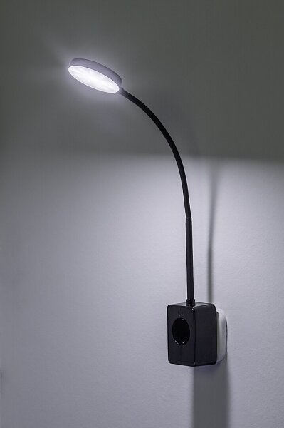 Rabalux 71284 - LED димируема стенна лампа TIVRO 4W/230V с USB за включване в контакт черна